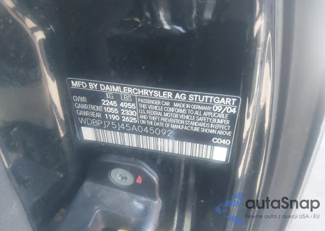 WDBPJ75J45A045092: 42159519