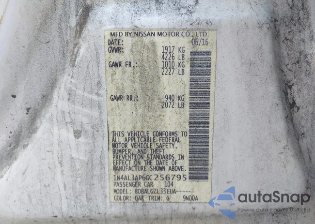 1N4AL3AP6GC256795: 42159673