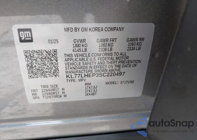 KL77LHEP3SC220497: 42159694