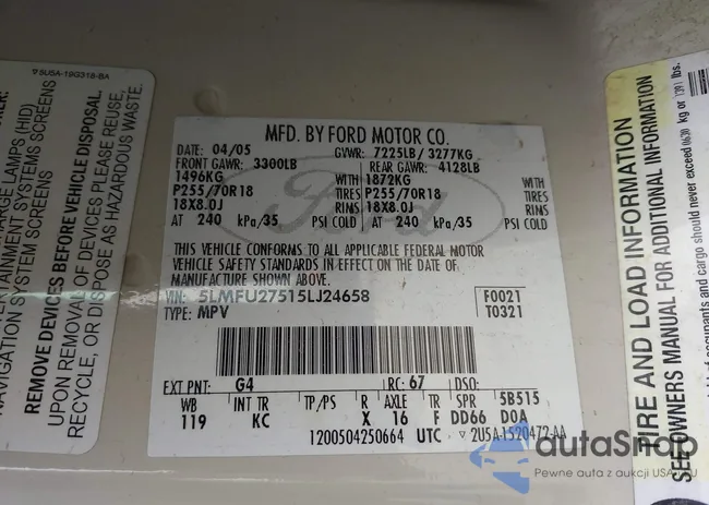 5LMFU27515LJ24658: 42159701