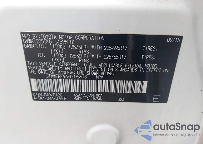 JTMWFREV6FD075613: 42159757