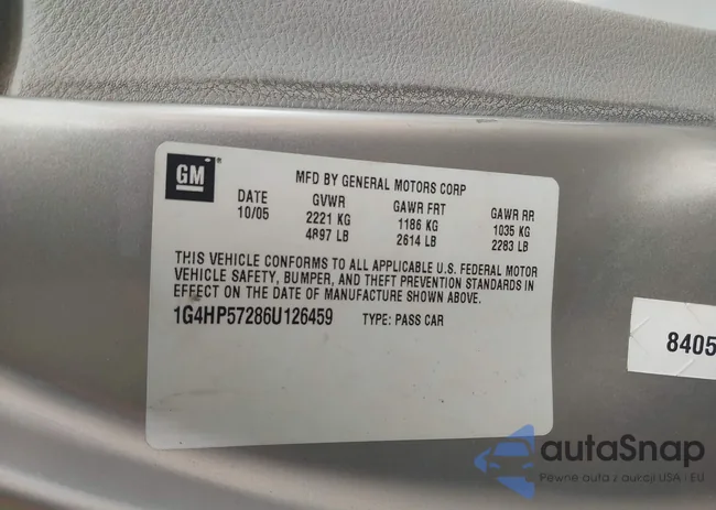 1G4HP57286U126459: 42159801