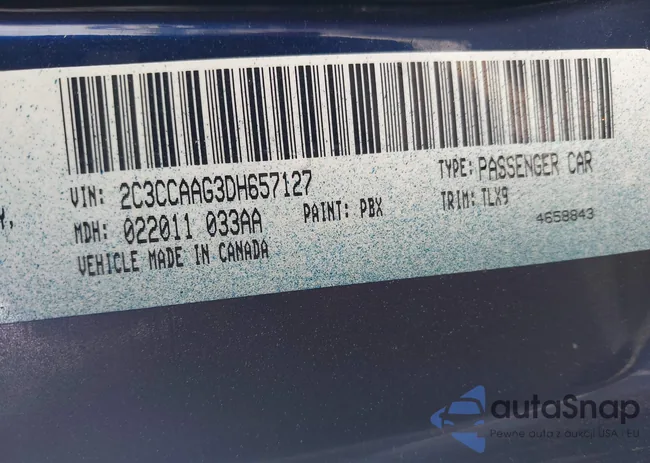 2C3CCAAG3DH657127: 42159924