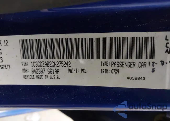 1C3CDZAB2CN275242: 42159958