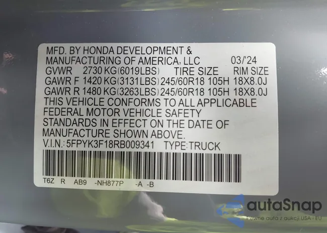 5FPYK3F18RB009341: 42159102