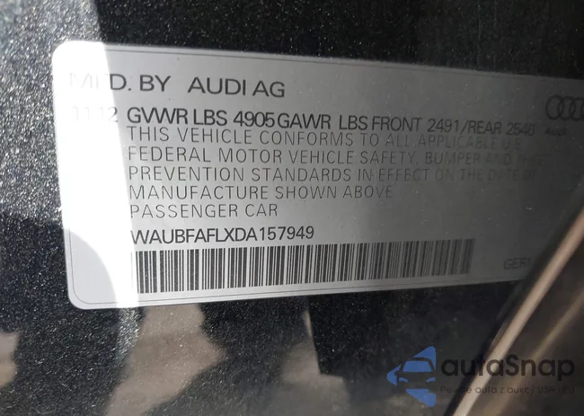 WAUBFAFLXDA157949: 42159283