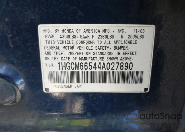 1HGCM66544A027890: 42159361