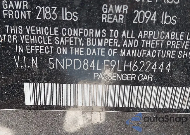 5NPD84LF9LH622444: 42160505