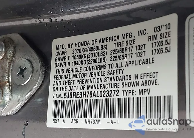 5J6RE3H76AL023272: 42160680