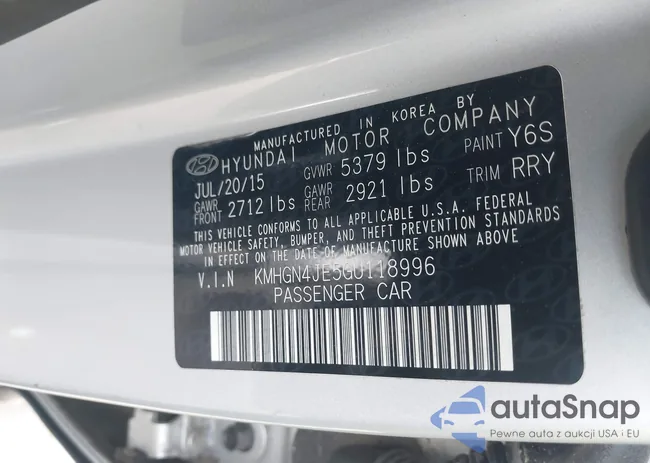 KMHGN4JE5GU118996: 42160822