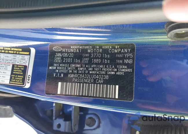 KMHRC8A32LU040238: 42160843