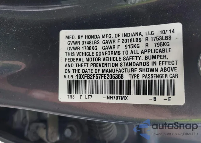 19XFB2F57FE206368: 42161057