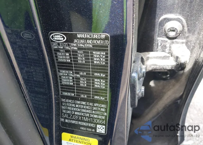 SALZJ2FX1MH130664: 42161065