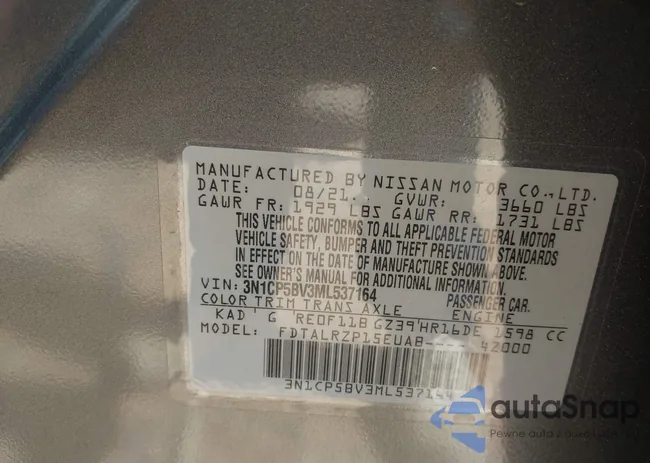 3N1CP5BV3ML537164: 42160097