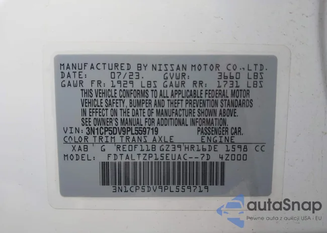 3N1CP5DV9PL559719: 42160272