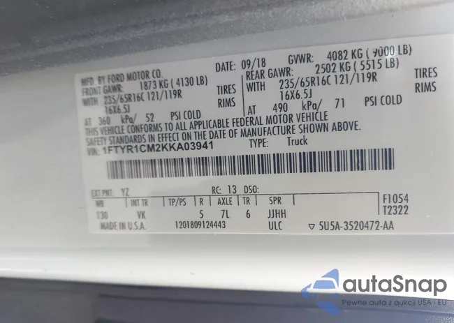 1FTYR1CM2KKA03941: 42161505