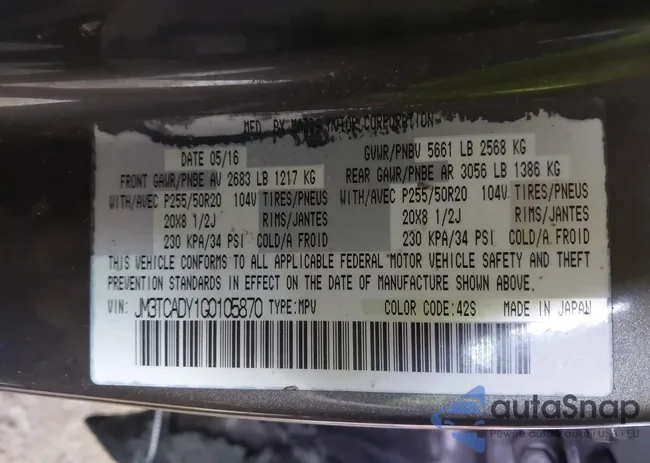 JM3TCADY1G0105870: 42161661