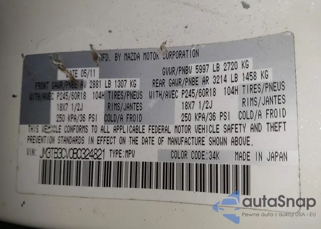 JM3TB3CV0B0324821: 42161697