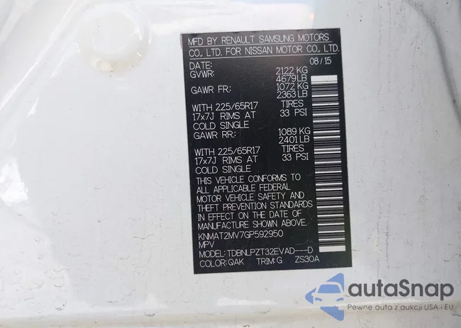 KNMAT2MV7GP592950: 42161709