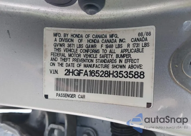 2HGFA16528H353588: 42161802