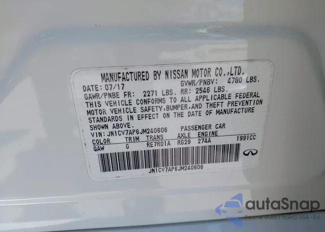 JN1CV7AP6JM240606: 42162085