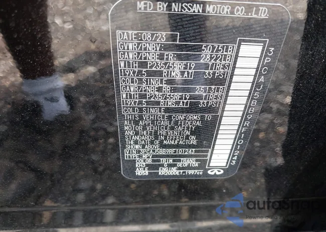 3PCAJ5BB9RF101243: 42161110