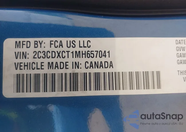 2C3CDXCT1MH657041: 42161205