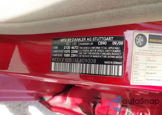 WDDGF8BB1AF409008: 42162609