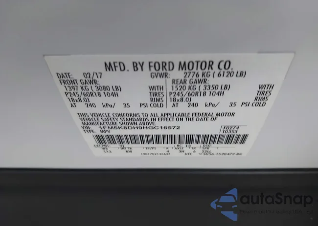 1FM5K8DH9HGC16572: 42162739