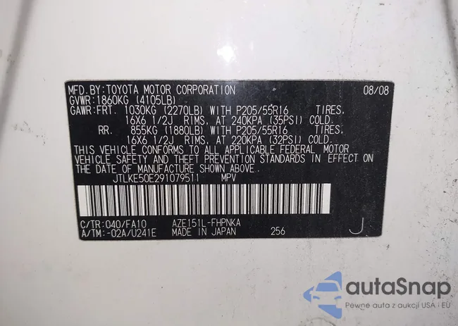 JTLKE50E291079511: 42162780