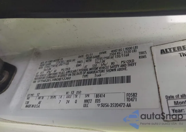 1FTNE2ELXBDB13360: 42162917