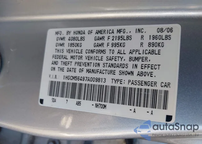 1HGCM56497A009813: 42162974