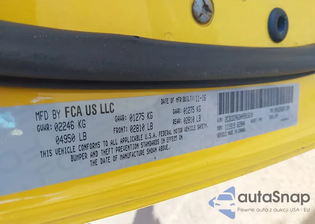 2C3CDZAG3HH501610: 42163027