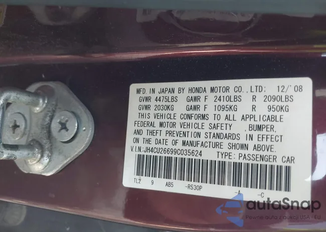 JH4CU26699C035624: 42162098