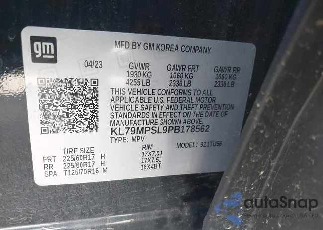 KL79MPSL9PB178562: 42162467