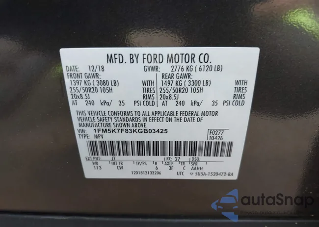 1FM5K7F83KGB03425: 42163521