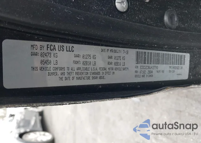 2C3CDZC98JH127743: 42163680