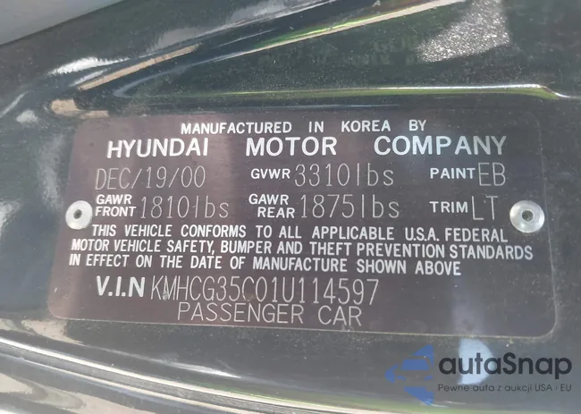 KMHCG35C01U114597: 42163745