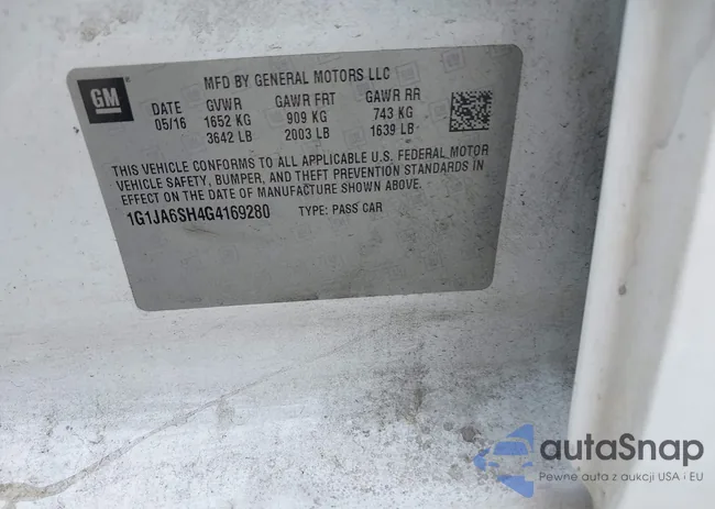 1G1JA6SH4G4169280: 42163877