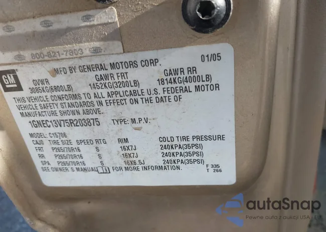 1GNEC13V75R203875: 42163885