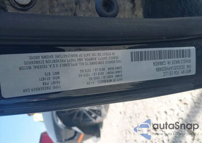 2C3CDZFJ4PH520489: 42163887