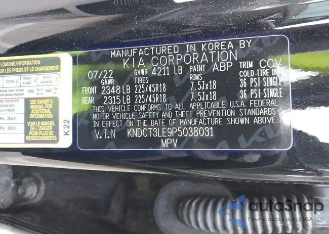 KNDCT3LE9P5038031: 42164033