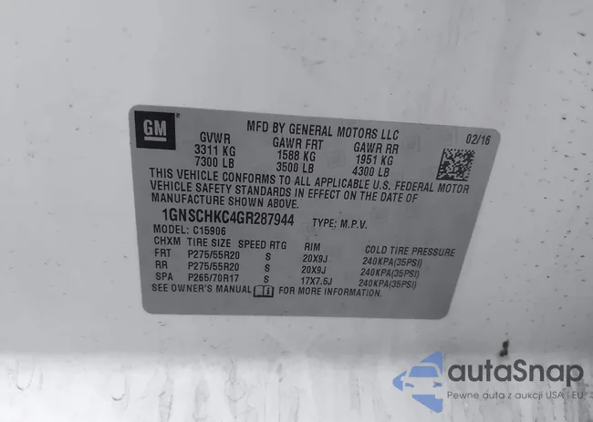 1GNSCHKC4GR287944: 42163383