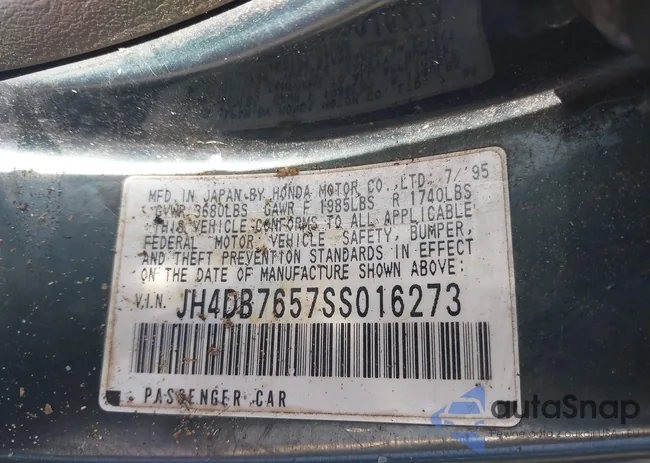 JH4DB7657SS016273: 42163413