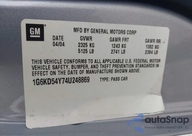 1G6KD54Y74U248869: 42164504