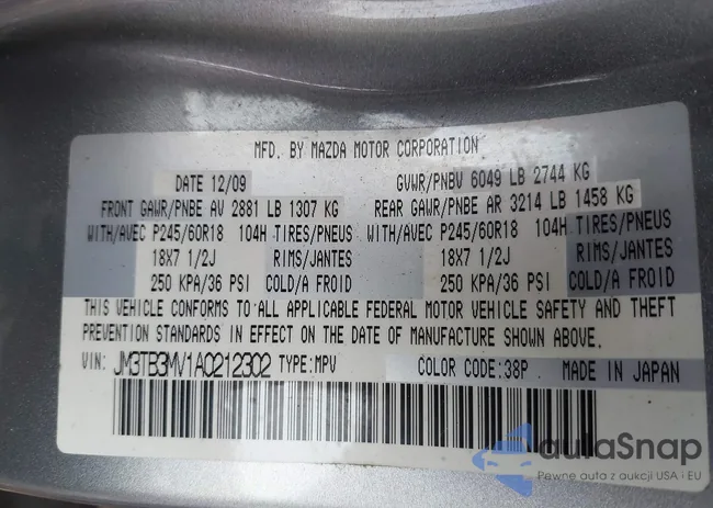 JM3TB3MV1A0212302: 42164734