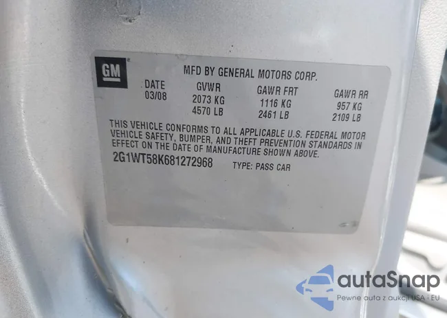 2G1WT58K681272968: 42164799