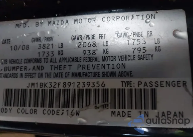 JM1BK32F891239356: 42164917