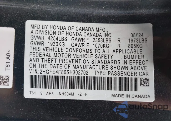 2HGFE4F86SH302702: 42164934