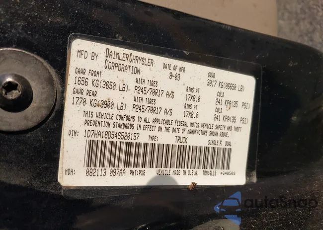 1D7HA18D54S520157: 42165014